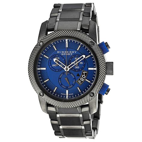 Burberry Sport Chronograph Blue Dial Dark Nickel.